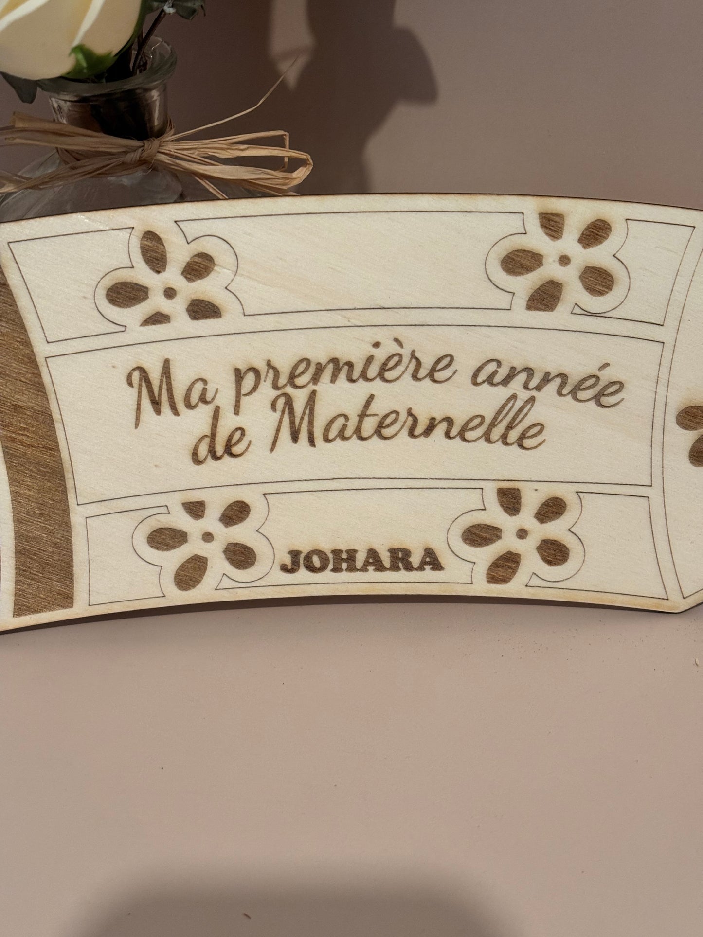 Tableau souvenir crayon personnalisé – Ma première année de maternelle