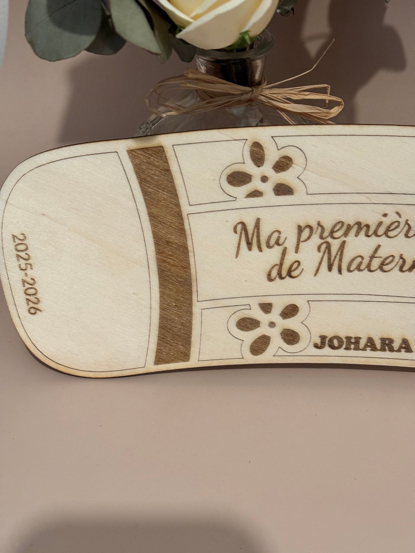 Tableau souvenir crayon personnalisé – Ma première année de maternelle
