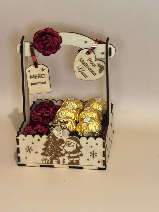 Coffret Gourmand de Noël – Spécial Maîtresse / Nounou – Personnalisé