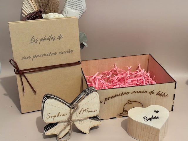 Coffret naissance personnalisé – La première année de bébé