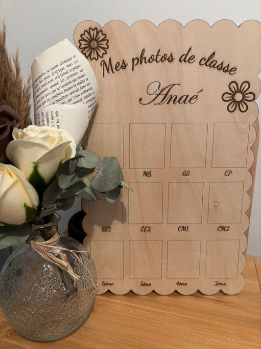 Tableau photos de classes - modèle fille